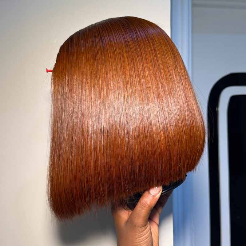 SWAY 8 10 12inch Short Bob Chestnut Burgundy Red Chocolate Brown Elegant 13x4 Lace Frontal Human Hair Wigs