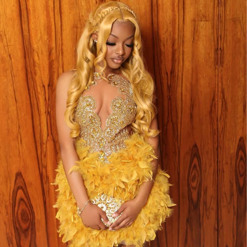 SWAY Birthday Party Golden Honey Blonde 13x4 Lace Front Human Hair Wig