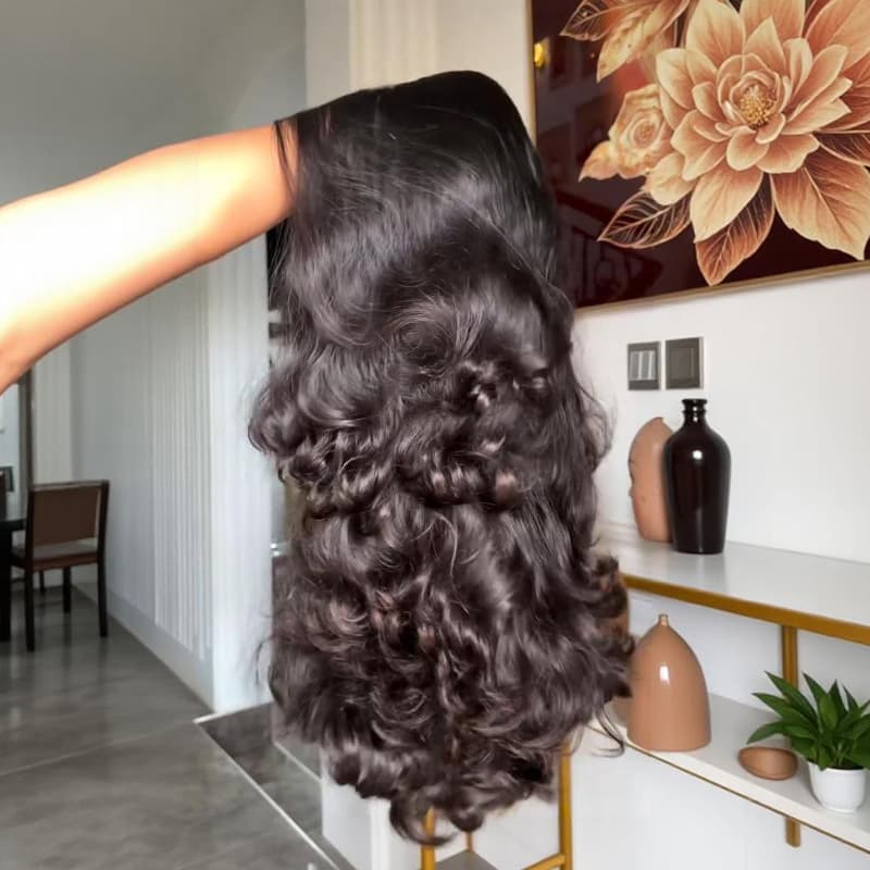 SWAY Body Wave Loose Curls 250 300 Density 13x4 Lace Front Human Hair Wigs