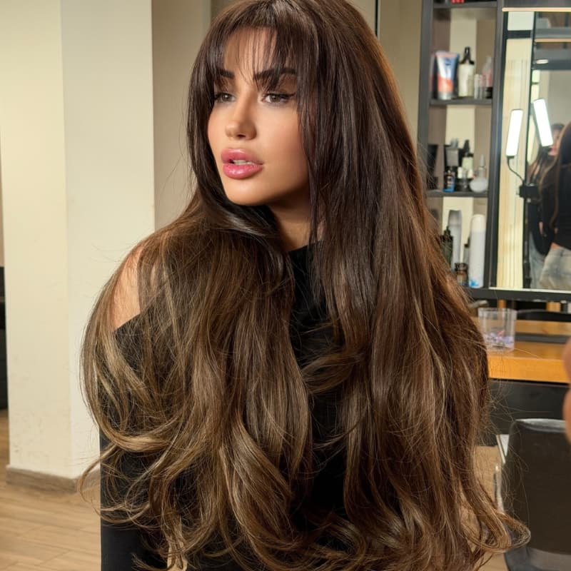 Pelucas de cabello humano ondulado con encaje frontal SWAY, color gris, densidad 200, 13x4 