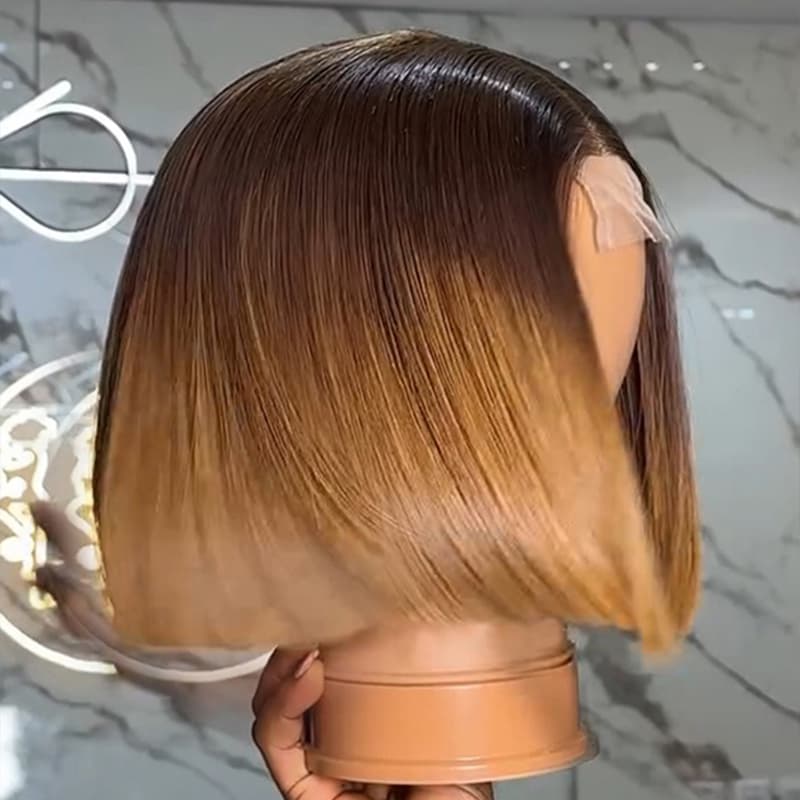 SWAY Chic Short Brown Pixie Cut Bob Wigs Mature Women Easy-to-style Straight Hair