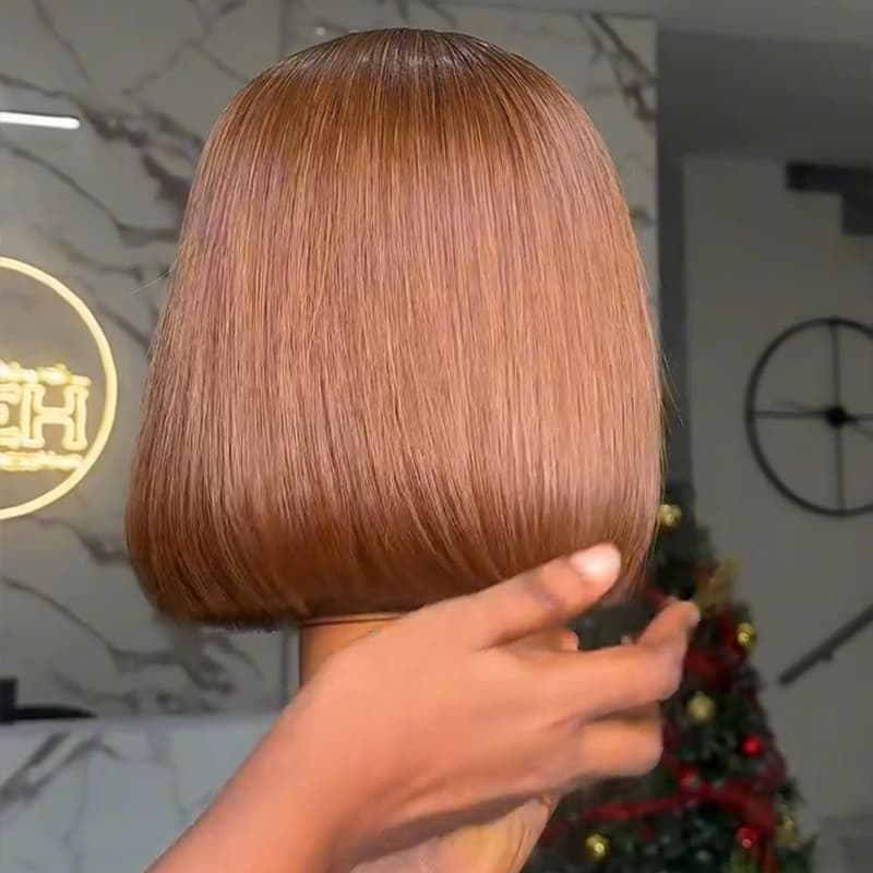 SWAY Chic Short Brown Pixie Cut Bob Wigs Mature Women Easy-to-style Straight Hair