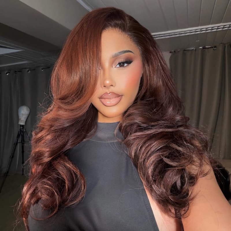 SWAY Chocolate Brown Wavy 13x4 Lace Front Virgin Human Hair Wigs