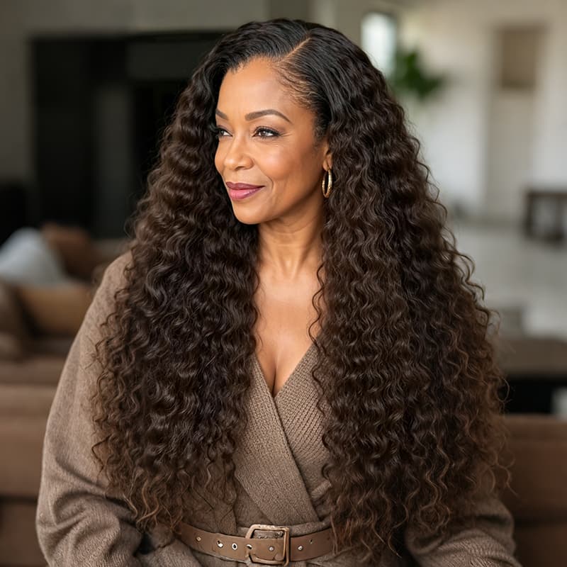 Pelucas de cabello humano SWAY rubio miel con reflejos marrones, 13x4 HD, con encaje frontal 