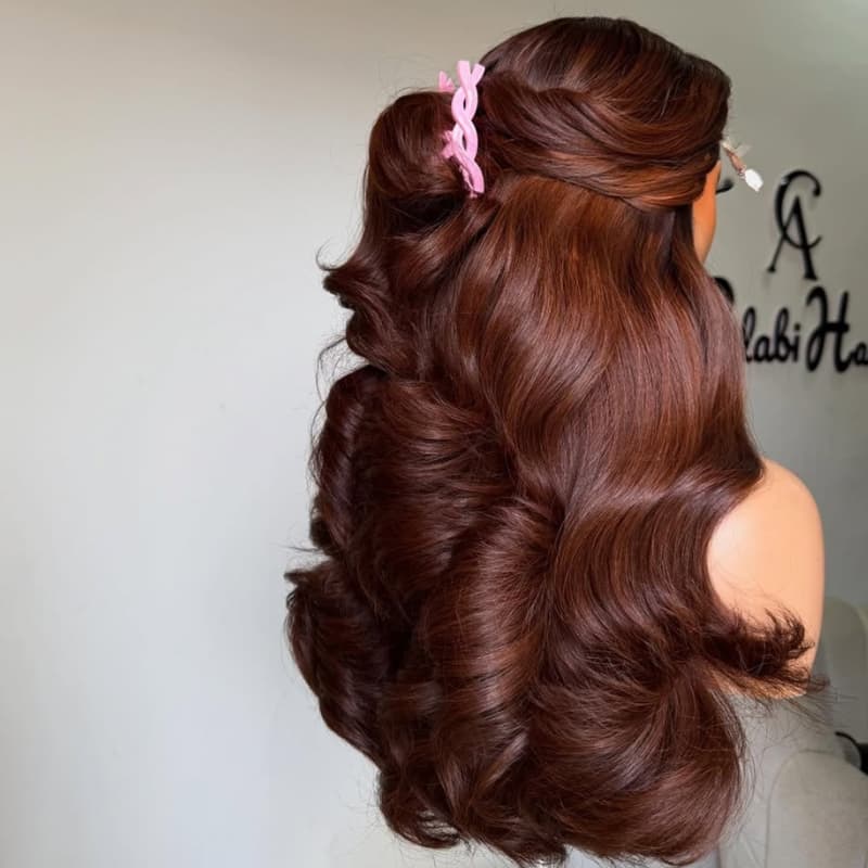 SWAY Copper Chestnut Reddish Brown 13X4 Lace Front Human Hair Wigs 250 300 Density