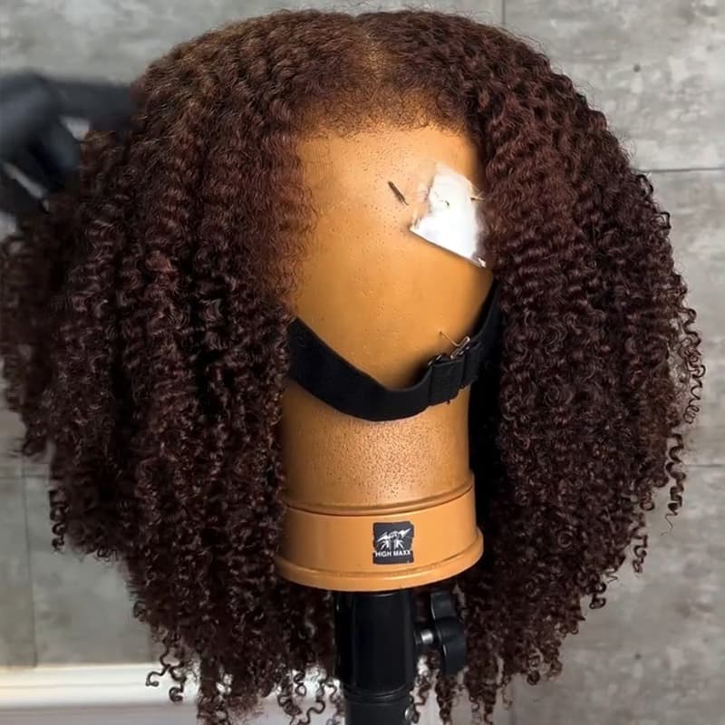 Pelucas de cabello humano Remy con encaje frontal de 13x4 y rizos sueltos de densidad 250-300 de SWAY 