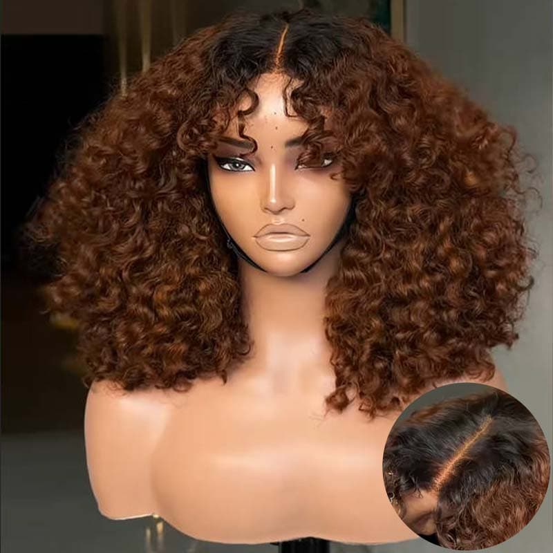 Pelucas de cabello humano Remy con encaje frontal de 13x4 y rizos sueltos de densidad 250-300 de SWAY 