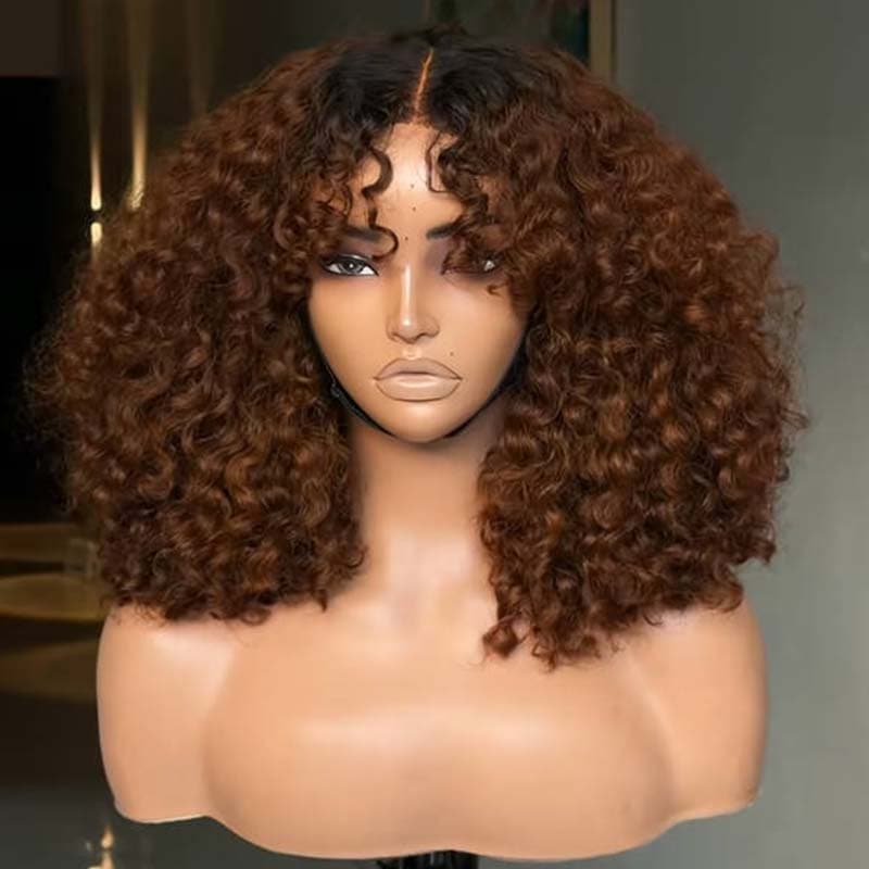 Pelucas de cabello humano Remy con encaje frontal de 13x4 y rizos sueltos de densidad 250-300 de SWAY 