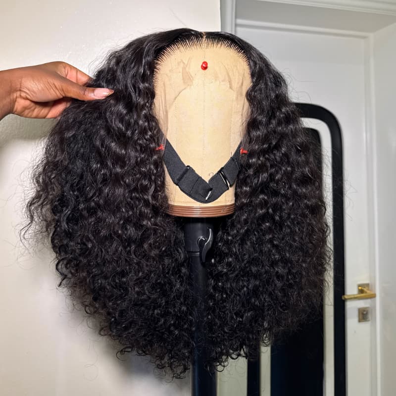 Pelucas de cabello humano Remy con encaje frontal de 13x4 y rizos sueltos de densidad 250-300 de SWAY 