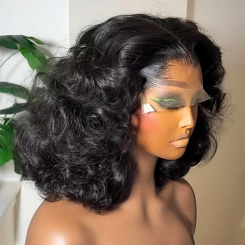 Pelucas de cabello humano Remy con encaje frontal de 13x4 y rizos sueltos de densidad 250-300 de SWAY 