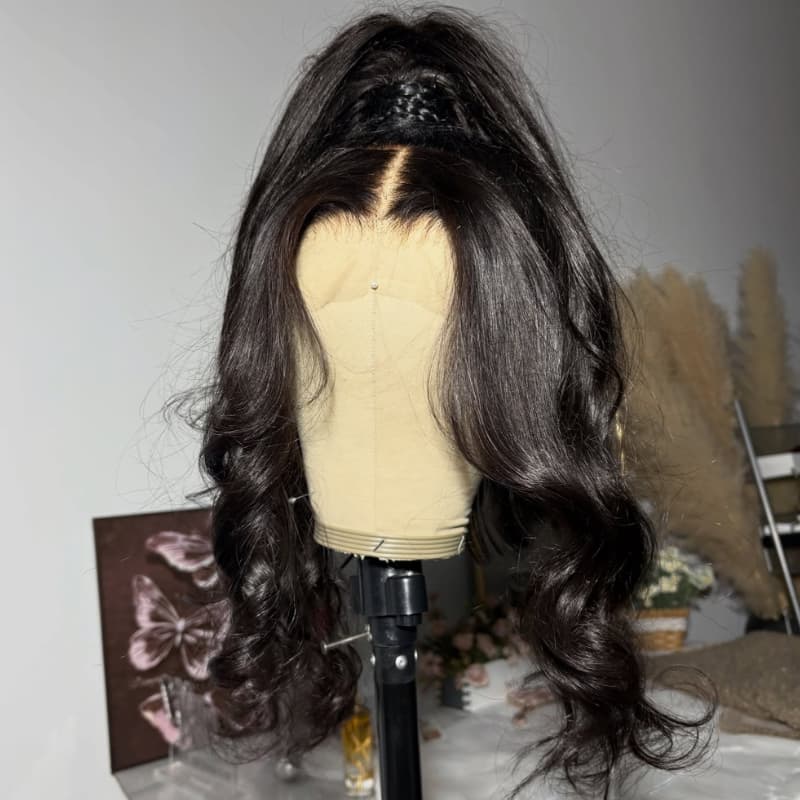 SWAY Full Lace Free Part Anywhere Updo Ponytails Buns Friendly Wavy Human Hair Wigs