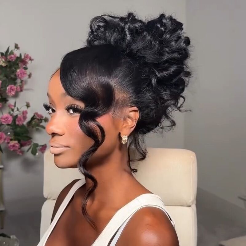 SWAY Full Lace Ventilated Breathable Updo-Friendly Loose Deep Wave Human Hair Wigs