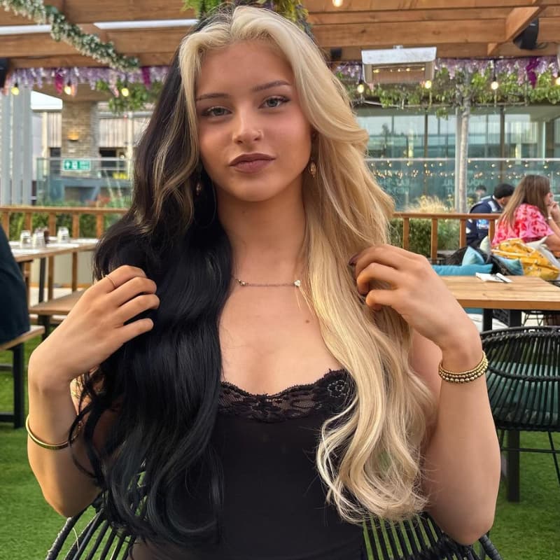 Pelucas de cabello humano ondulado con encaje frontal SWAY, color gris, densidad 200, 13x4 