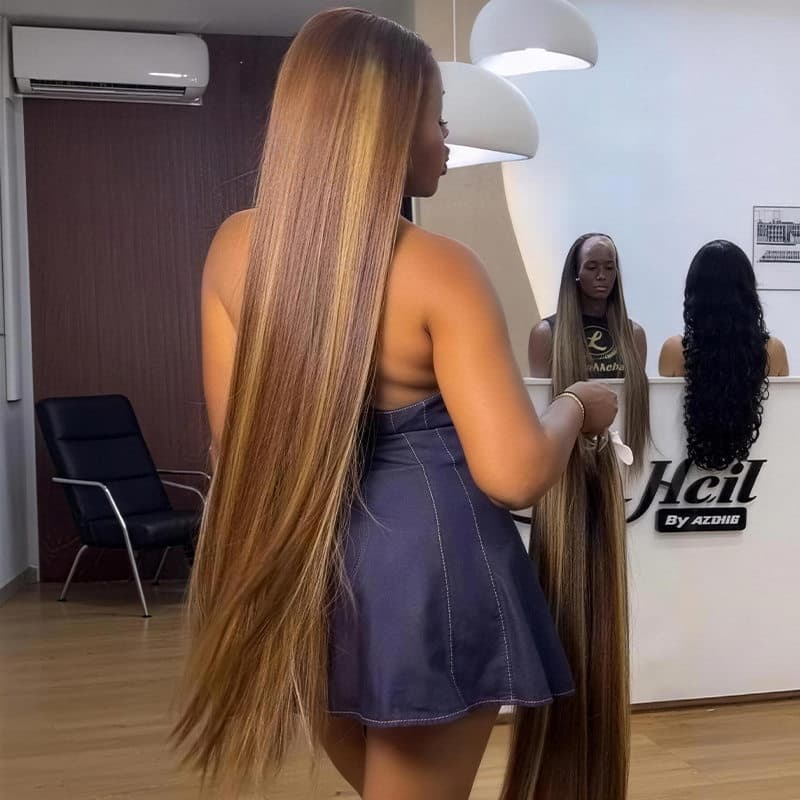 Pelucas de cabello humano con encaje frontal HD de 13x4 de largo, 30, 32, 34, 36, 38, 40 y 42 pulgadas de SWAY 