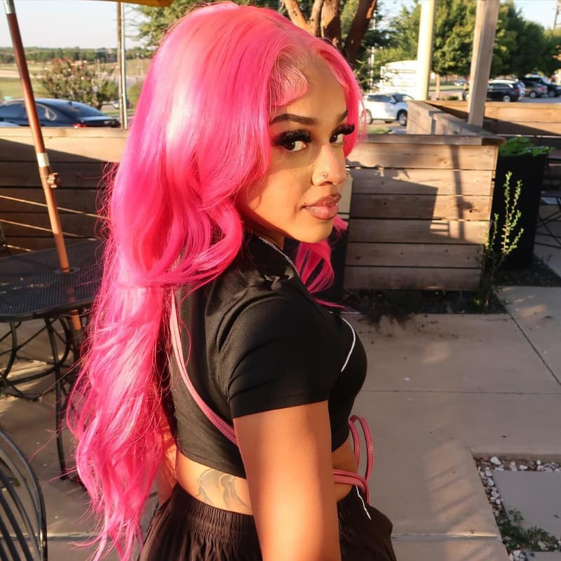 SWAY Hot Pink 13x4 Lace Front Virgin Remy Human Hair Wig 200 Density