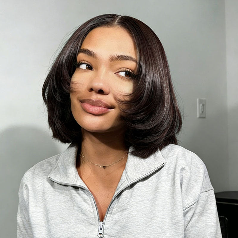 Pelucas de cabello humano Remy con encaje frontal de 13x4 y rizos sueltos de densidad 250-300 de SWAY 