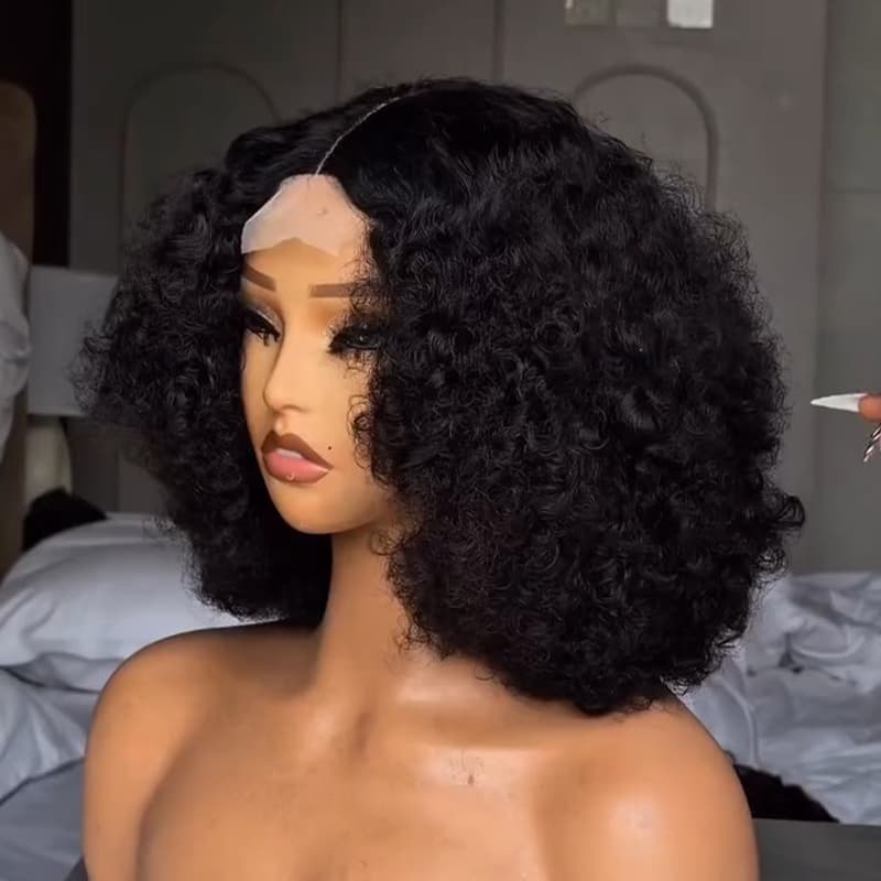 Pelucas de cabello humano Remy con encaje frontal de 13x4 y rizos sueltos de densidad 250-300 de SWAY 