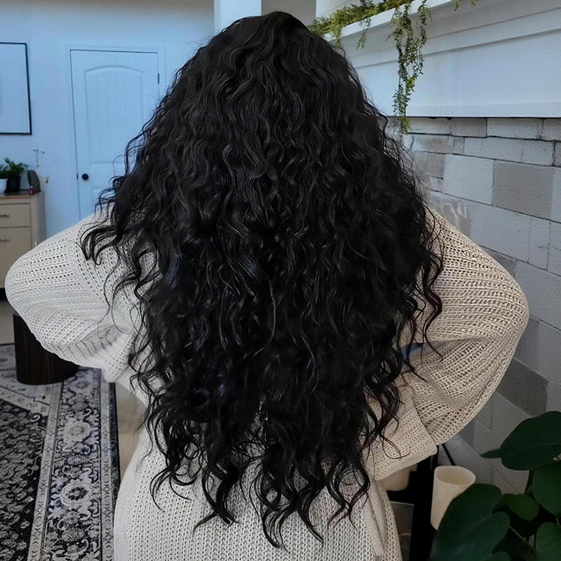 SWAY Natural Loose Kinky Curly 13X4 Lace Front Human Hair Wigs 250 300 Density