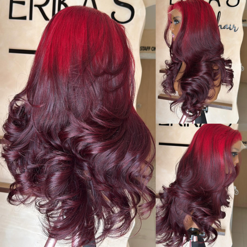 Pelucas de cabello humano ondulado con encaje frontal SWAY, color gris, densidad 200, 13x4 
