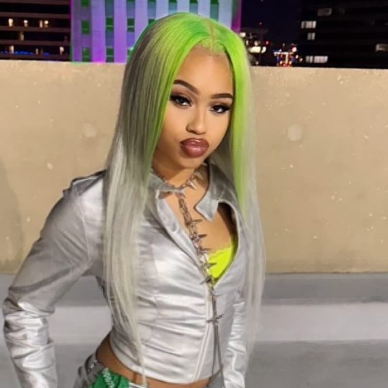 Pelucas de cabello humano ondulado con encaje frontal SWAY, color gris, densidad 200, 13x4 