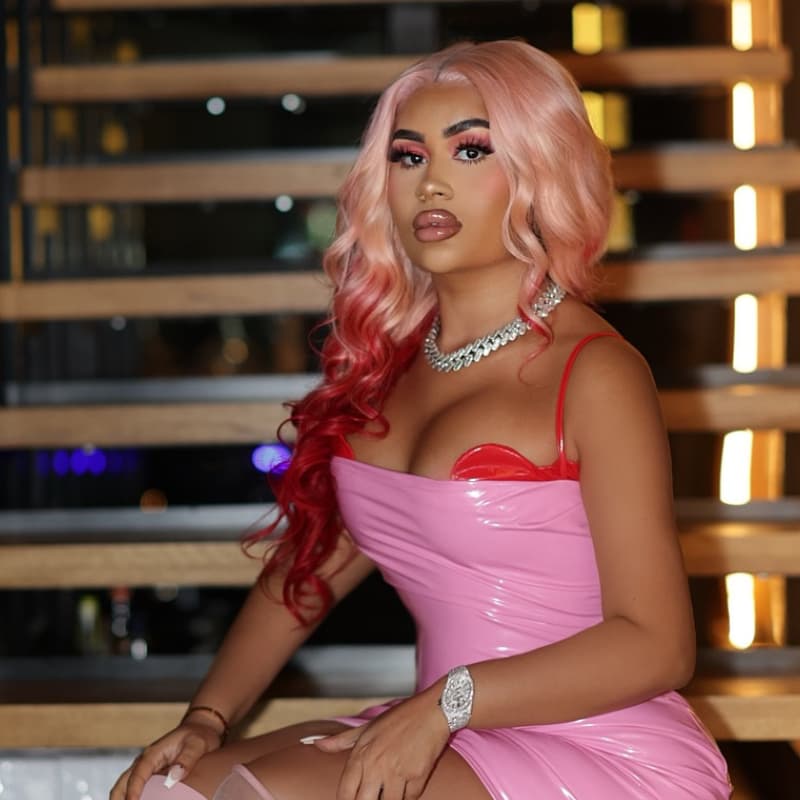 SWAY Ombre Pastel Pink Burgundy Red 13x4 Lace Front Virgin Human Hair Wig