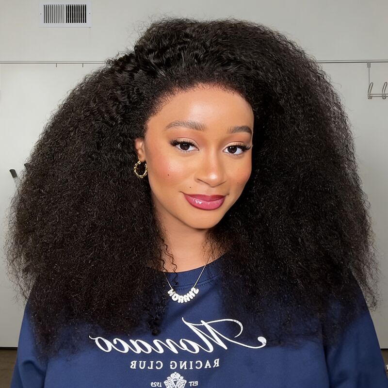 Pelucas de cabello humano Remy con encaje frontal de 13x4 y rizos sueltos de densidad 250-300 de SWAY 