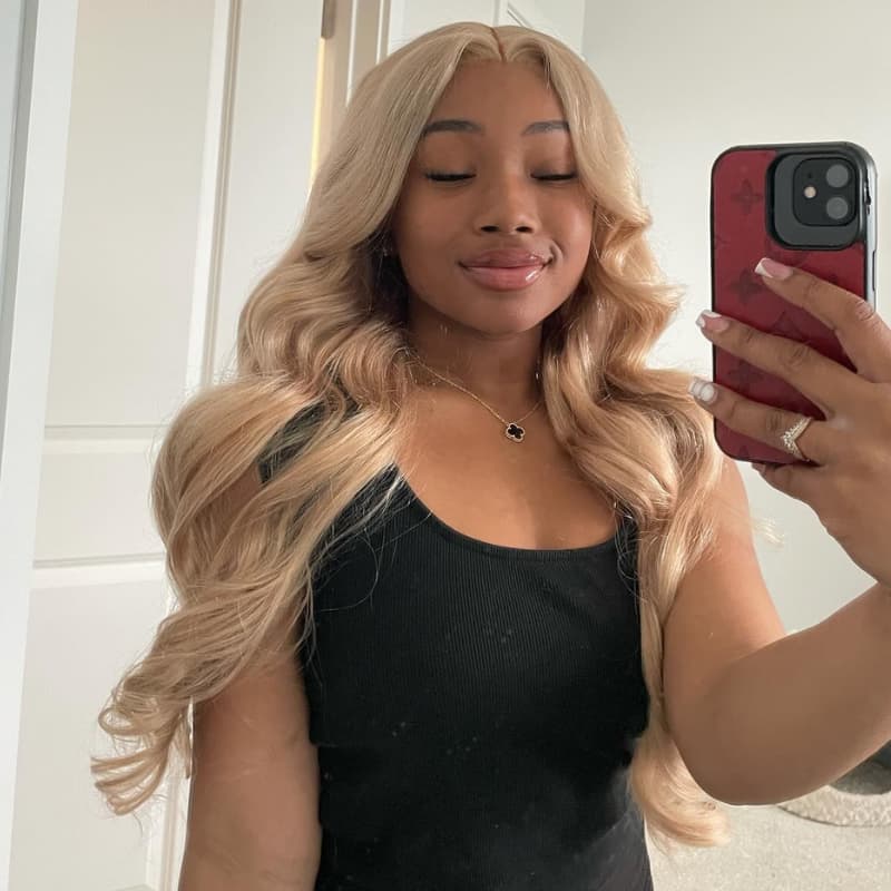 SWAY 200 Density Strawberry Blonde Lace Front Virgin Human Hair Wigs