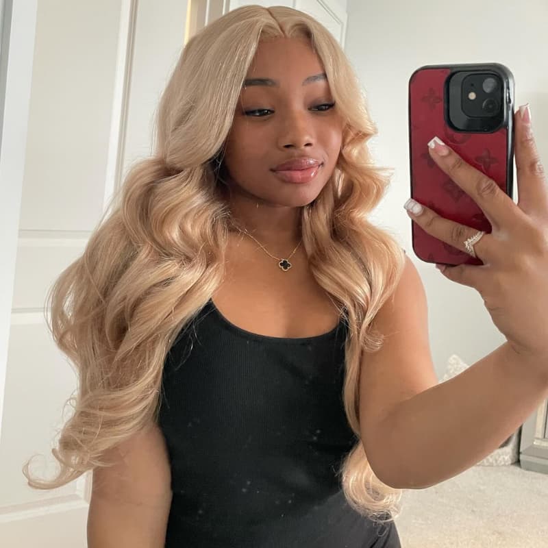 SWAY 200 Density Strawberry Blonde Lace Front Virgin Human Hair Wigs