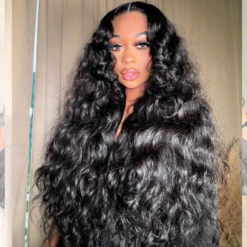 SWAY 13x4 Lace Front Loose Body Wave Natural Black Human Hair Wigs