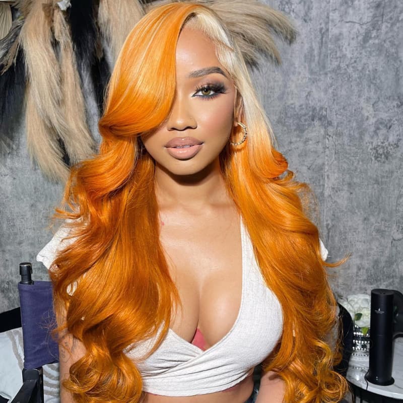 SWAY Ombre Blonde Ginger Color Body Wave HD Lace Front Human Hair Wigs