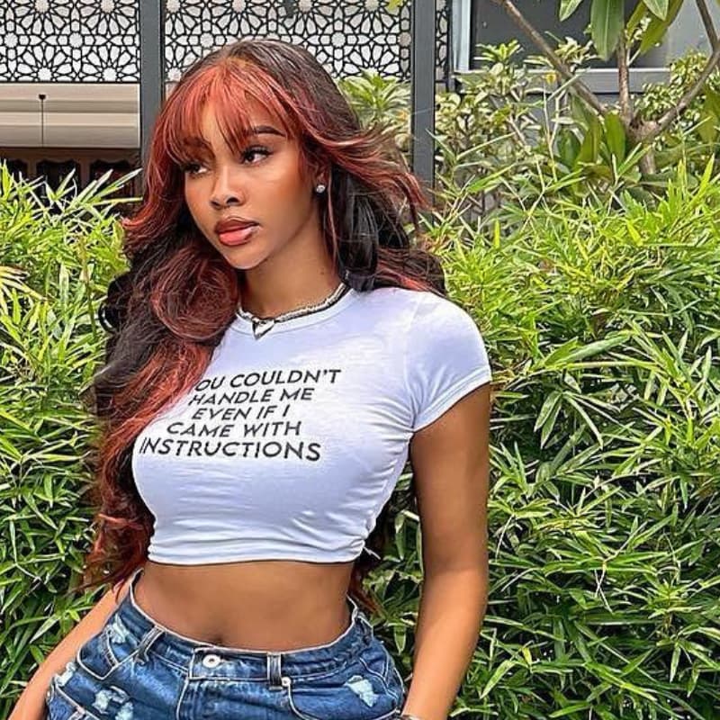 SWAY Peekaboo Black Copper Red Color With Bangs Virgin Human Hair Wigs