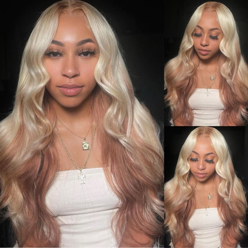 SWAY Peekaboo Blonde Light Brown 13x4 Lace Front Virgin Human Hair Wig