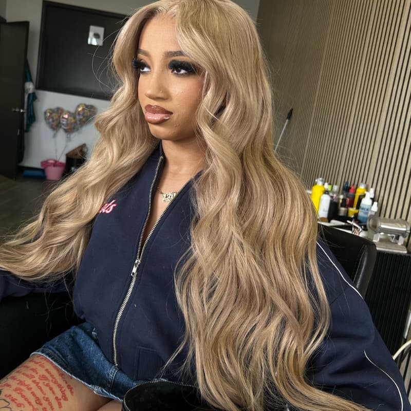 SWAY Strawberry Ash Blonde Body Wave 13x4 Lace Front Human Hair Wigs