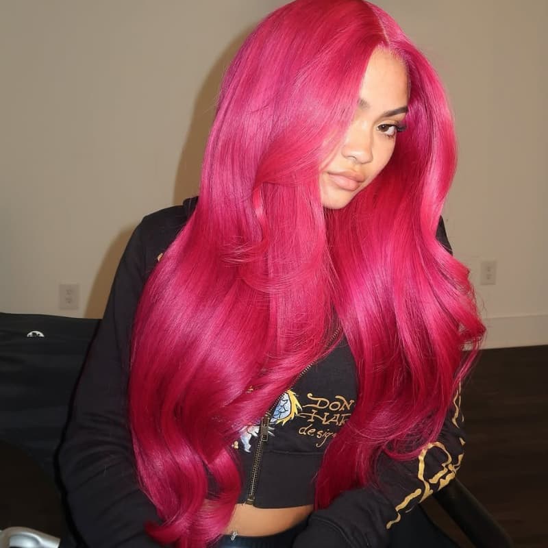 SWAY Watermelon Pink Body Wave 13x4 Lace Front Virgin Human Hair Wigs