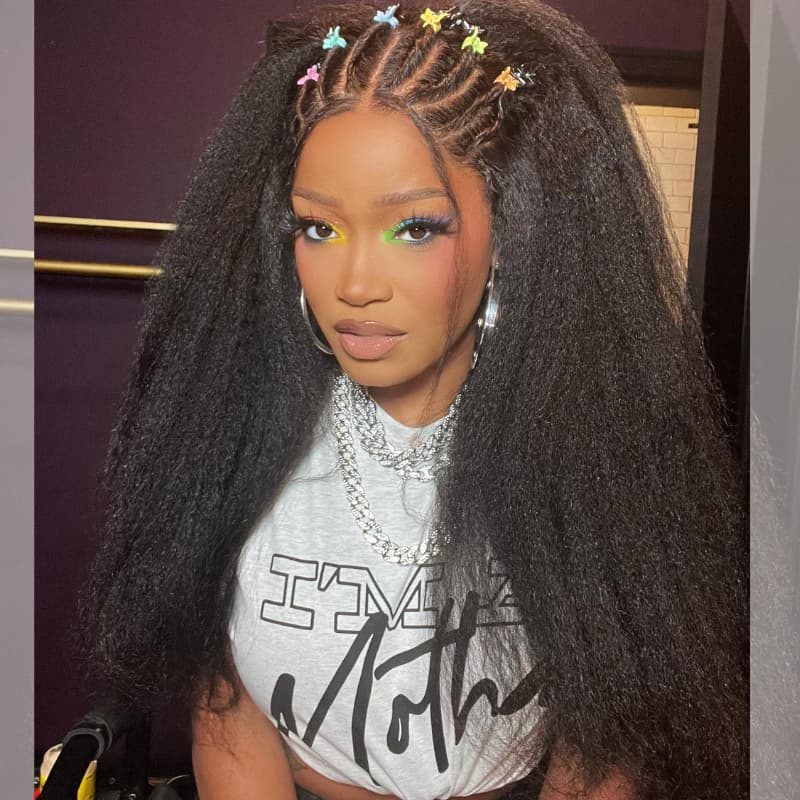 SWAY Yaki Kinky Straight 13x4 HD Lace Frontal Virgin Human Hair Wigs