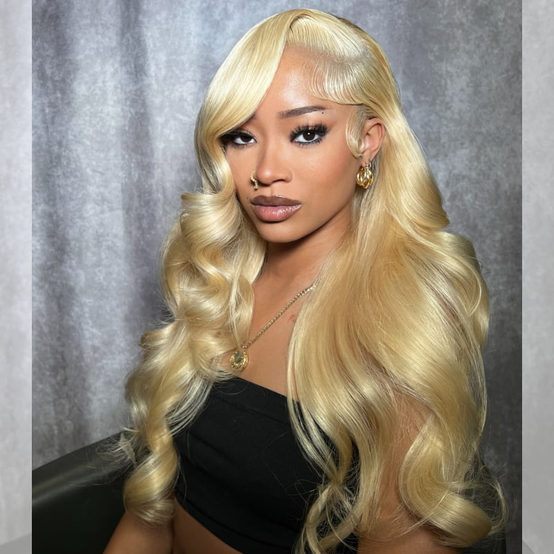 SWAY 200 Density 613 Blonde Body Wave 13x4 Lace Front Human Hair Wigs