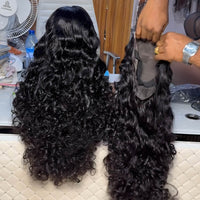 SWAY 250 300 Density Bouncy Loose Wave 13x4 Lace Front Human Hair Wigs