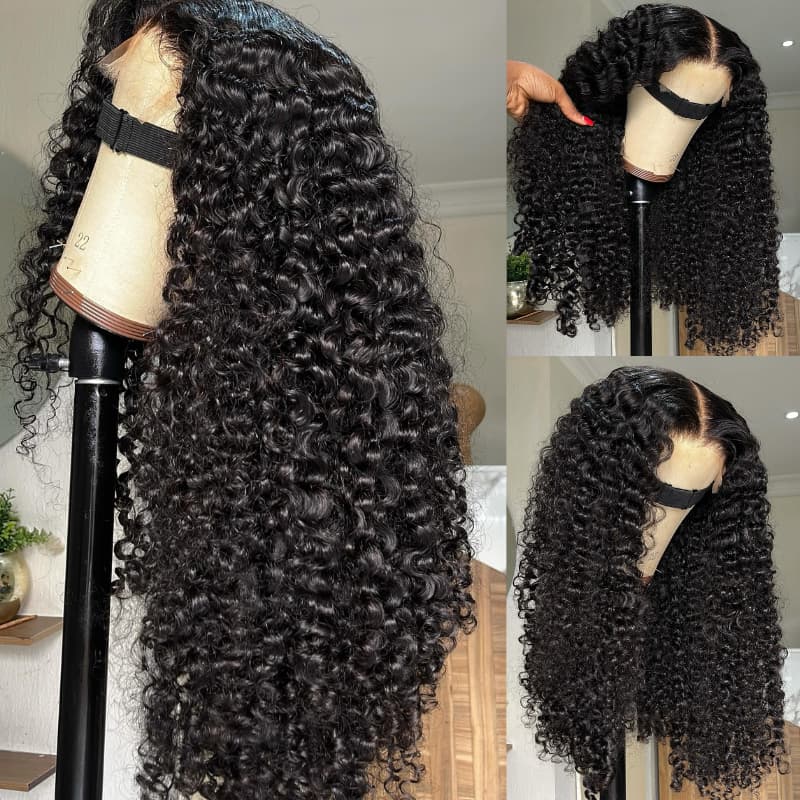 SWAY 250 300 Density Burmese Curly 13x4 Lace Front Human Hair Wigs