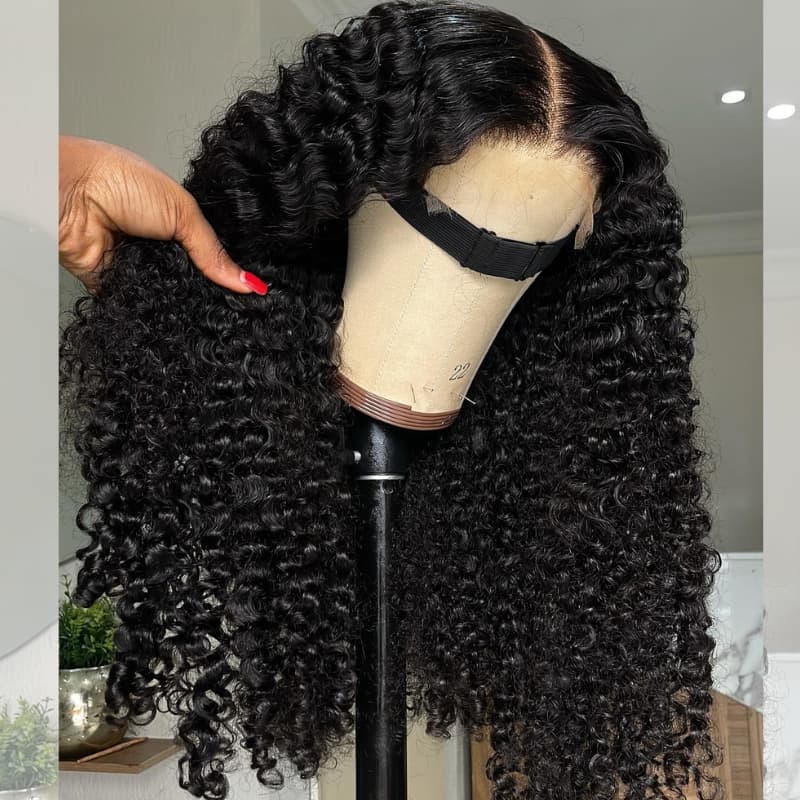SWAY 250 300 Density Burmese Curly 13x4 Lace Front Human Hair Wigs