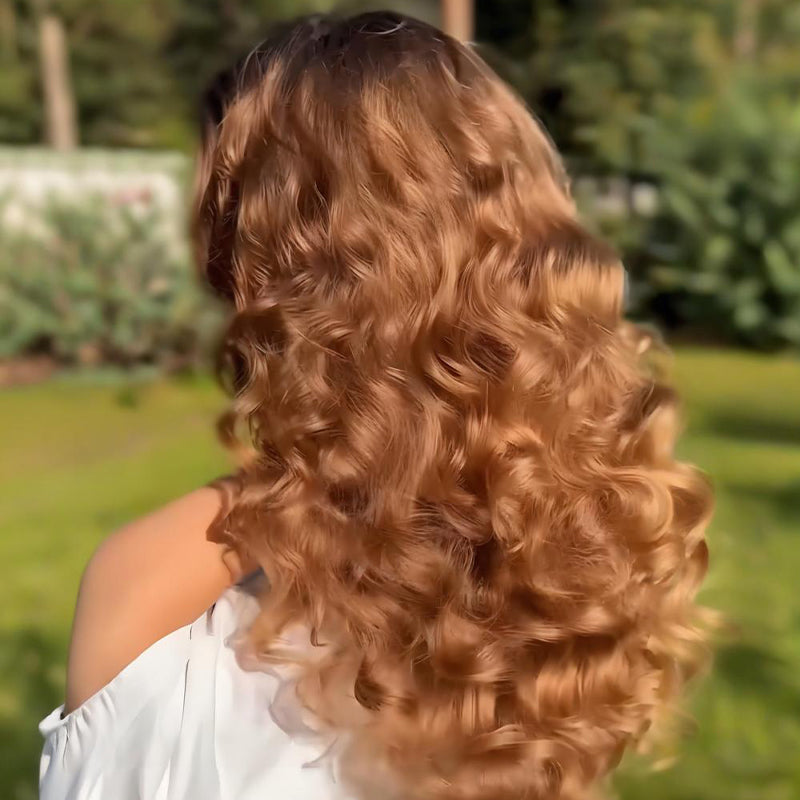 SWAY 250 300 Density Honey Blonde Loose Body Wave 13x4 Lace Front Human Hair Wigs