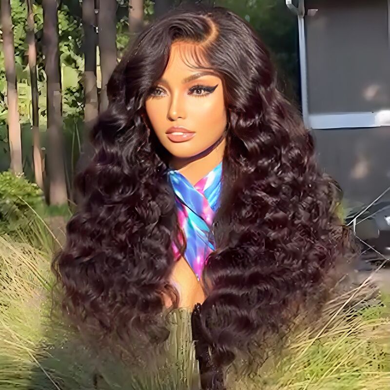 SWAY 250 300 Density Spiral Loose Wand Curls 13x4 Lace Front Virgin Human Hair Wigs