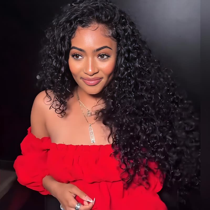 SWAY 250 300 Density Spiral Loose Water Wave Curls 13x4 Lace Front Human Hair Wigs