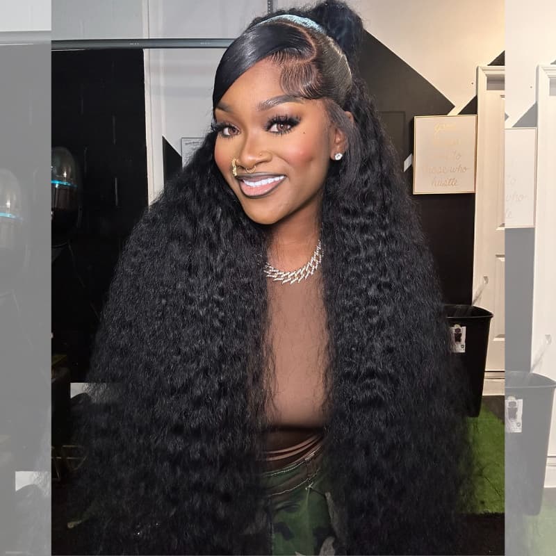 SWAY 34 32 30 INCH Wet and Wavy 13x4Lace Front Human Hair Wig