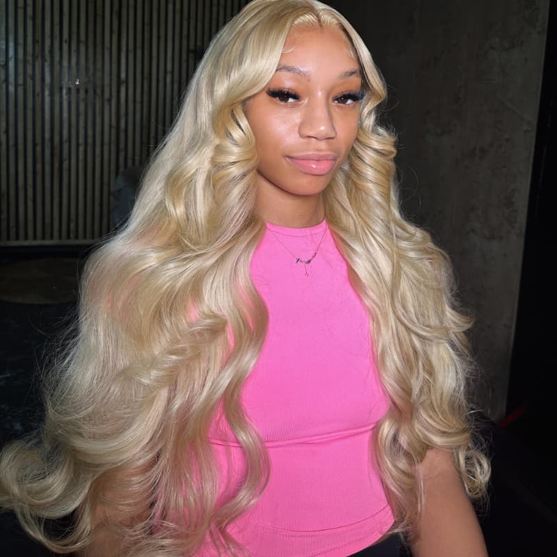 SWAY 30 32 34 INCH Honey Blonde Body Wave Lace Frontal Human Hair Wigs