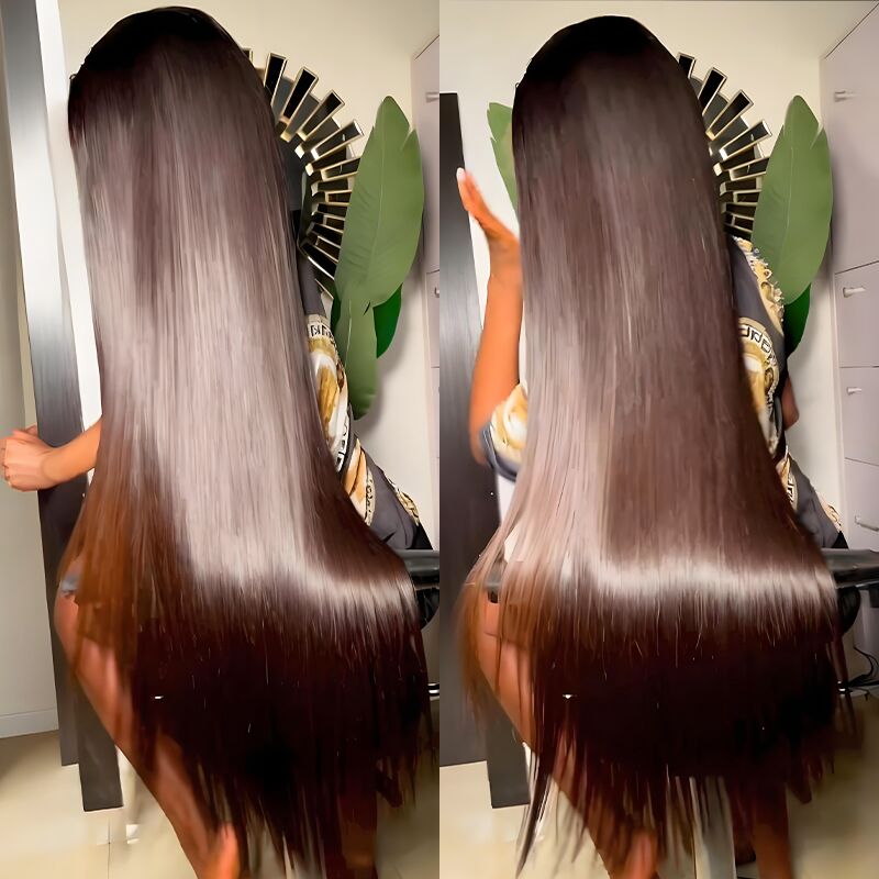 SWAY 42 40 38 36 32 30  INCH Long Black Brown Bone Straight 13x4 Lace Front Human Hair Wigs