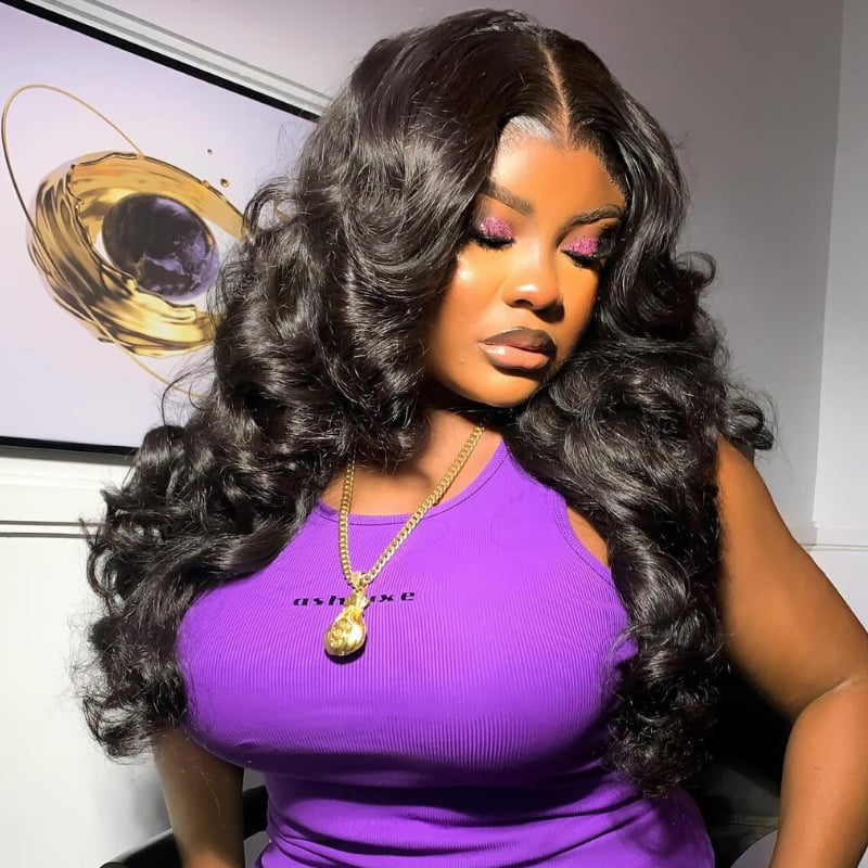 SWAY Bouncy Loose Wave 13x4 Transparent Lace Front Virgin Hair Wigs