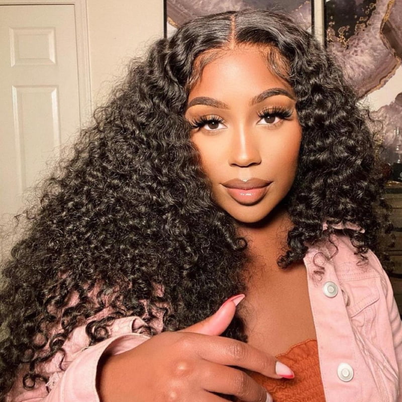 SWAY Burmese Curly 13x4 Lace Front Virgin Human Hair Wigs 300 Density
