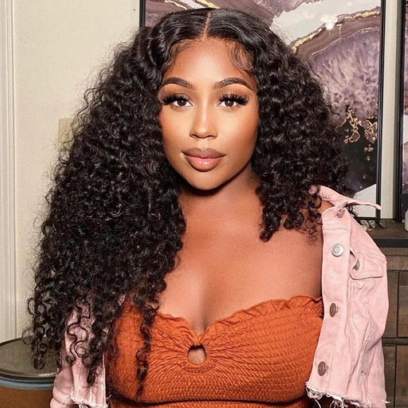 SWAY Burmese Curly 13x4 Lace Front Virgin Human Hair Wigs 300 Density