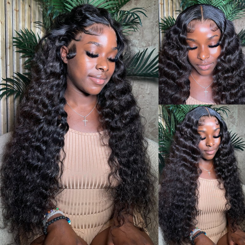 SWAY Burmese Curly 13x4 Transparent Lace Front Virgin Human Hair Wigs