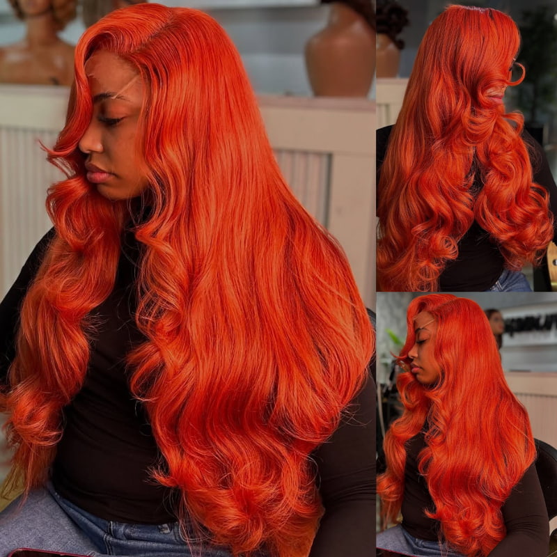 SWAY Ginger Orange Body Wave 13x4 HD Lace Front Virgin Human Hair Wigs